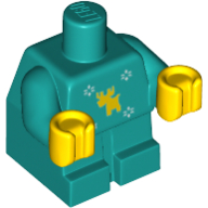 Visuel indicatif Rebrickable de Bébé / bambin corps avec des bras fixes et les mains jaunes avec pull de Noël imprimé (Baby / Toddler Body with Fixed Arms and Yellow Hands with Christmas Sweater Print)