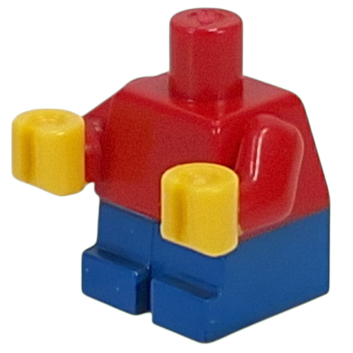 Bébé / bambin corps avec des bras fixes et les mains jaunes avec fond bleu imprimé (Baby / Toddler Body with Fixed Arms and Yellow Hands with Blue Bottom Print)