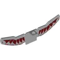 Visuel indicatif Rebrickable de Ailes de vêtements de nuit minifigurine avec quatre clous et des panneaux de blindage rouge foncé motif imprimé (faucon) (Minifig Neckwear Wings with Four Studs and Dark Red Armor Panels Print (Falcon))