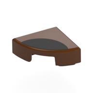 Visuel indicatif Rebrickable de Tuile ronde 1 x 1 quart avec motif imprimé cercle noir sur bord (Tile Round 1 x 1 Quarter with Black Circle on Edge Print)