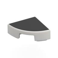 Visuel indicatif Rebrickable de Tuile ronde 1 x 1 trimestre avec motif noir imprimé Surface (Tile Round 1 x 1 Quarter with Black Surface Print)