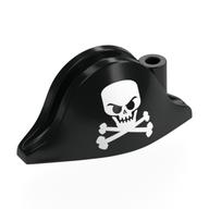 Chapeau Pirate Bicorne (Amiral) avec Mal crâne et Crossbones motif imprimé (Hat Pirate Bicorne (Admiral) with Evil Skull and Crossbones Print)