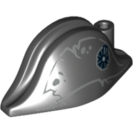 Chapeau pirate bicorne (amiral) avec des lignes en lambeaux et des taches motif imprimé (Hat Pirate Bicorne (Admiral) with Tattered Lines and Spots Print)