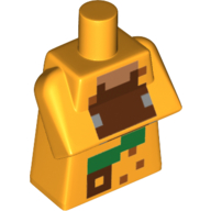 Torse spécial, long avec bras pliés avec motif imprimé carrés vert pixellisé et brun rougeâtre (Torso Special, Long with Folded Arms with Pixelated Green and Reddish Brown Squares Print)