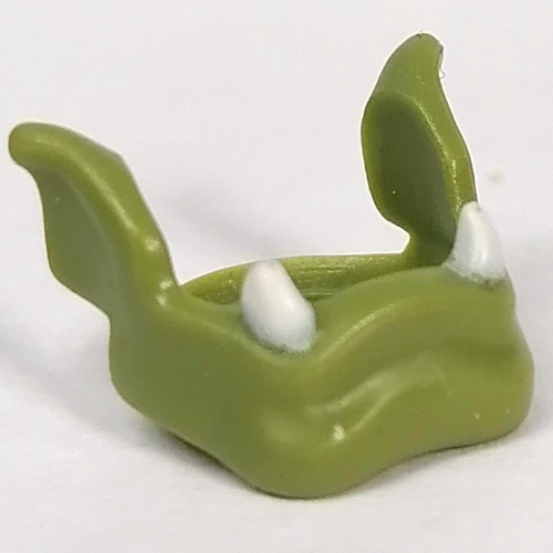 Minifigurine nuque orc mâchoire inférieure avec motif de crocs blancs (Minifig Neckwear Orc Lower Jaw with White Fangs Pattern)