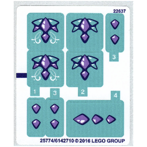 Visuel indicatif Rebrickable de Feuille d’autocollants pour le set 41172-1 (Sticker Sheet for Set 41172-1)