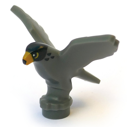Visuel indicatif Rebrickable de Animal, Oiseau, Faucon à tête noire, Bec jaune imprimé (Animal, Bird, Falcon with Black Head, Yellow Beak Print)