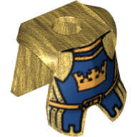 Armure plastron minifigurine avec protection des jambes, fantaisie ère couronne roi motif imprimé (Minifig Neckwear Armor Breastplate with Leg Protection, Fantasy Era Crown King Print)