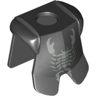 Cuirasse armure minifigurine avec protection des jambes, motif imprimé scorpion vladek argent (Minifig Neckwear Armor Breastplate with Leg Protection, Vladek Scorpion Silver Print)