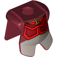 Cuirasse armure minifigurine avec protection des jambes, avatar prince zuko motif imprimé (Minifig Neckwear Armor Breastplate with Leg Protection, Avatar Prince Zuko Print)