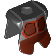 Cuirasse armure minifigurine avec protection des jambes, avatar firebender motif imprimé (Minifig Neckwear Armor Breastplate with Leg Protection, Avatar Firebender Print)