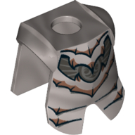 Pectoral armure minifigurine cravate avec protection des jambes, et motif imprimé chevalier fantôme (Minifig Neckwear Armor Breastplate with Leg Protection, and Ghost Knight Print)