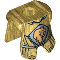 Cuirasse armure minifigurine avec protection des jambes, royaumes tête de lion et ceinture motif imprimé (Minifig Neckwear Armor Breastplate with Leg Protection, Kingdoms Lion Head and Belt Print)