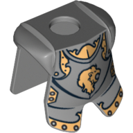 Cuirasse armure minifigurine avec protection des jambes, royaumes tête de lion motif imprimé (Minifig Neckwear Armor Breastplate with Leg Protection, Kingdoms Lion Head Print)