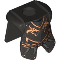 Cuirasse armure minifigurine avec protection des jambes, et des têtes de dragon royaumes et chaîne motif imprimé (Minifig Neckwear Armor Breastplate with Leg Protection, and Kingdoms Dragon Heads and Chain Print)