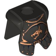 Cuirasse armure minifigurine avec protection des jambes, royaumes tête de dragon et ceinture motif imprimé (Minifig Neckwear Armor Breastplate with Leg Protection, Kingdoms Dragon Head and Belt Print)