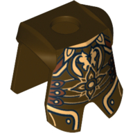 Cuirasse armure minifigurine avec protection des jambes, lotr roi théoden motif imprimé (Minifig Neckwear Armor Breastplate with Leg Protection, LotR King Theoden Print)