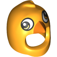 Costume / Masque, Oiseau aux yeux globuleux et bec orange (Costume / Mask, Bird with Googly Eyes and Orange Beak Print)