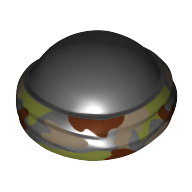 Tête chauve avec bandana attaché avec motif imprimé camouflage (Bald Head with Tied Bandanna with Camouflage Print)