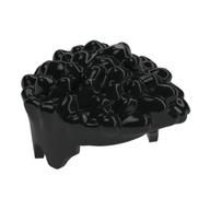 Cheveux bouclés avec pointe, dos lisse (Hair Curly with Point, Smooth Back)