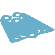 Cape de col, pointu au centre en bas, 3 trous supérieurs, tourbillon et trous en forme de diamant [sans motif] (Neckwear Cape, Pointed Center at Bottom, 3 Top Holes, Swirl and Diamond Shape Holes [Plain])