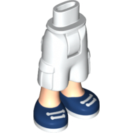 Visuel indicatif Rebrickable de Mini-poupée bassin et pantalon cargo avec jambes de nougat clair et baskets bleu foncé motif imprimé (Minidoll Hips and Cargo Pants with Light Nougat Legs and Dark Blue Sneakers Print)