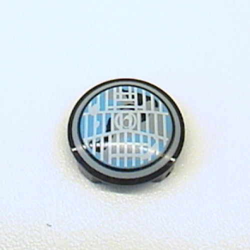 Visuel indicatif Rebrickable de Plaque ronde 2 x 2 avec fond arrondi avec motif imprimé phare (Plate Round 2 x 2 with Rounded Bottom with Headlight Print)