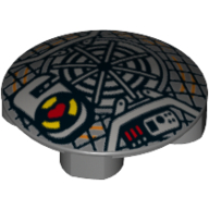 Visuel indicatif Rebrickable de Plaque ronde 2 x 2 avec fond arrondi avec motif imprimé Ghostbusters Reboot Proton Pack (Plate Round 2 x 2 with Rounded Bottom with Ghostbusters Reboot Proton Pack Print)