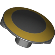Visuel indicatif Rebrickable de Plaque ronde 2 x 2 avec fond arrondi avec bordure dorée (œil de hibou) (Plate Round 2 x 2 with Rounded Bottom with Gold Edge (Owl Eye))
