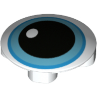 Visuel indicatif Rebrickable de Plaque ronde 2 x 2 avec fond arrondi avec œil bleu, motif noir pupille imprimé (Plate Round 2 x 2 with Rounded Bottom with Blue Eye, Black Pupil Print)