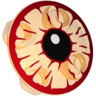 Visuel indicatif Rebrickable de Plaque ronde 2 x 2 avec fond arrondi avec œil bloodshot et motif imprimé pupille noire (Plate Round 2 x 2 with Rounded Bottom with Bloodshot Eye and Black Pupil Print)