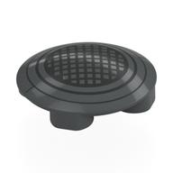Visuel indicatif Rebrickable de Plaque ronde 2 x 2 avec fond arrondi avec cercles noirs, motif imprimé en treillis (Plate Round 2 x 2 with Rounded Bottom with Black Circles, Lattice Print)