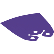 Cape, Droite avec fond incurvé, 3 trous supérieurs (Neckwear Cape, Straight with Curved Bottom, 3 Top Holes)