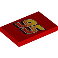 Tuile 2 x 3 avec motif imprimé '95' (Tile 2 x 3 with '95' Print)