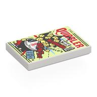 Visuel indicatif Rebrickable de Tuile 2 x 3 avec affiche, 'THE QUIBBLER, THE 1 WORLD'S VOICE' motif imprimé (Tile 2 x 3 with Poster, 'THE QUIBBLER, THE 1 WORLD'S VOICE' Print)