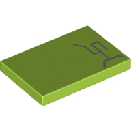 Visuel indicatif Rebrickable de Tuile 2 x 3 avec motif imprimé de cicatrice de Gamora (Tile 2 x 3 with Gamora Scar Print)