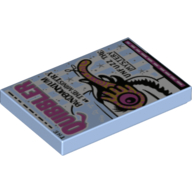 Visuel indicatif Rebrickable de Tuile 2 x 3 avec motif imprimé journal 'QUIBBLER' (Tile 2 x 3 with 'QUIBBLER' Newspaper Print)