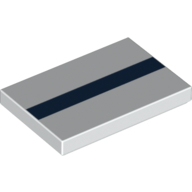 Visuel indicatif Rebrickable de Tuile 2 x 3 avec motif imprimé ligne/rayure bleu foncé (Tile 2 x 3 with Dark Blue Line/Stripe Print)