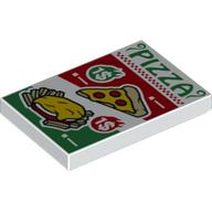Visuel indicatif Rebrickable de Tuile 2 x 3 avec motif imprimé Pizza Flyer (Tile 2 x 3 with Pizza Flyer Print)