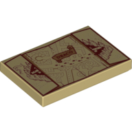 Visuel indicatif Rebrickable de Tuile 2 x 3 avec Maraudeurs Carte avec motif imprimé 'DRACO' (Tile 2 x 3 with Marauders Map with 'DRACO' Print)