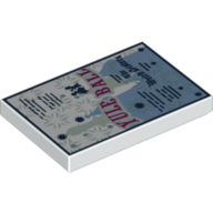Visuel indicatif Rebrickable de Tuile 2 x 3 avec Yule bille Poster imprimé (Tile 2 x 3 with Yule Ball Poster Print)