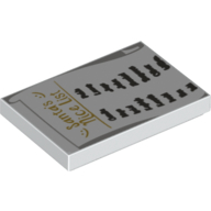 Visuel indicatif Rebrickable de Tuile 2 x 3 avec motif imprimé 'Santa's Nice List' (Tile 2 x 3 with 'Santa's Nice List' Print)
