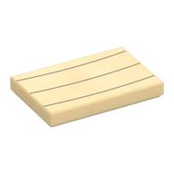 Tuile 2 x 3 avec des lignes de beige foncé imprimé (Tile 2 x 3 with Dark Tan Lines Print)