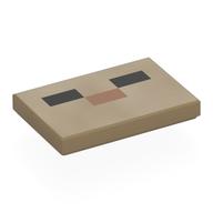 Visuel indicatif Rebrickable de Tuile 2 x 3 avec visage pixelisé, yeux noirs, Nougat Nez imprimé (Tile 2 x 3 with Pixelated Face, Black Eyes, Nougat Nose Print)