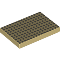 Visuel indicatif Rebrickable de Tuile 2 x 3 avec motifs imprimés gris bleu foncé (Tile 2 x 3 with Dark Bluish Grey Squares Print)