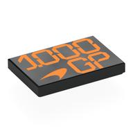 Visuel indicatif Rebrickable de Tuile 2 x 3 avec Orange '1.000 GP' motif imprimé (Tile 2 x 3 with Orange '1.000 GP' Print)