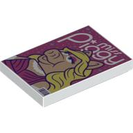 Visuel indicatif Rebrickable de Tuile 2 x 3 avec 'MISS PIGGY', Motif imprimé cochon (Tile 2 x 3 with 'MISS PIGGY', Pig Print)