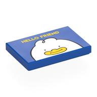 Visuel indicatif Rebrickable de Tuile 2 x 3 avec jaune 'bonjour ami, canard blanc, jaune billet motif imprimé (Tile 2 x 3 with Yellow 'HELLO FRIEND, White Duck, Yellow Bill Print)