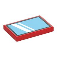 Visuel indicatif Rebrickable de Tuile 2 x 3 avec motif imprimé fenêtre/écran bleu moyen (Tile 2 x 3 with Medium Blue Window/Windscreen Print)