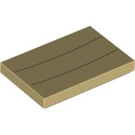 Tuile 2 x 3 avec des lignes de beige foncé imprimé (Tile 2 x 3 with Dark Tan Lines Print)